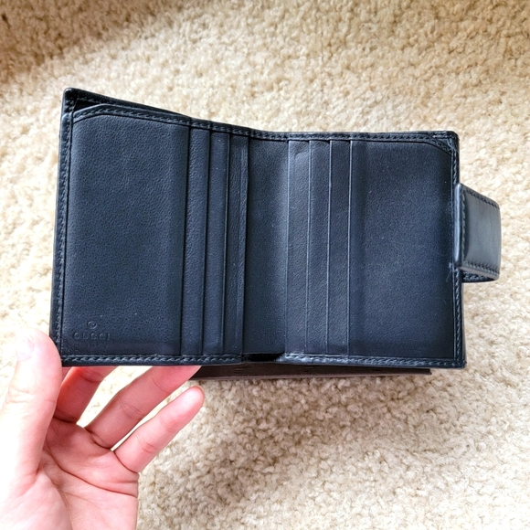 Authentic Gucci Firenze 1921 Black Leather Wallet - Picture 5 of 9